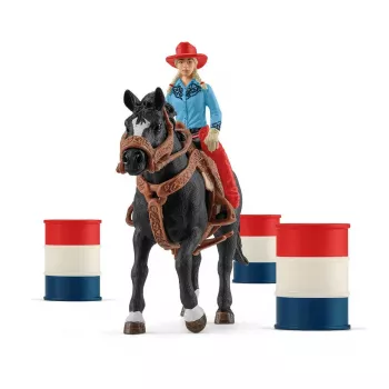 schleich Cowgirl Barrel Racing Fun, 3 lat, Wielokolorowy