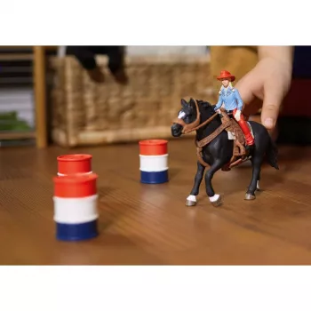 schleich Cowgirl Barrel Racing Fun, 3 lat, Wielokolorowy