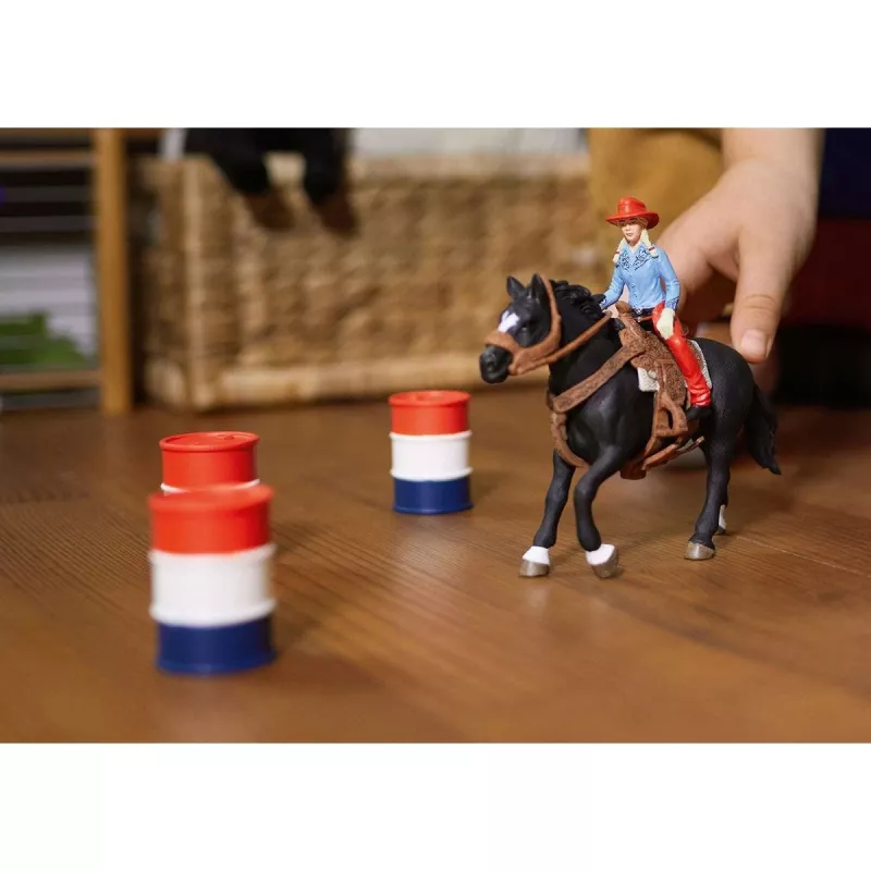 schleich Cowgirl Barrel Racing Fun, 3 lat, Wielokolorowy