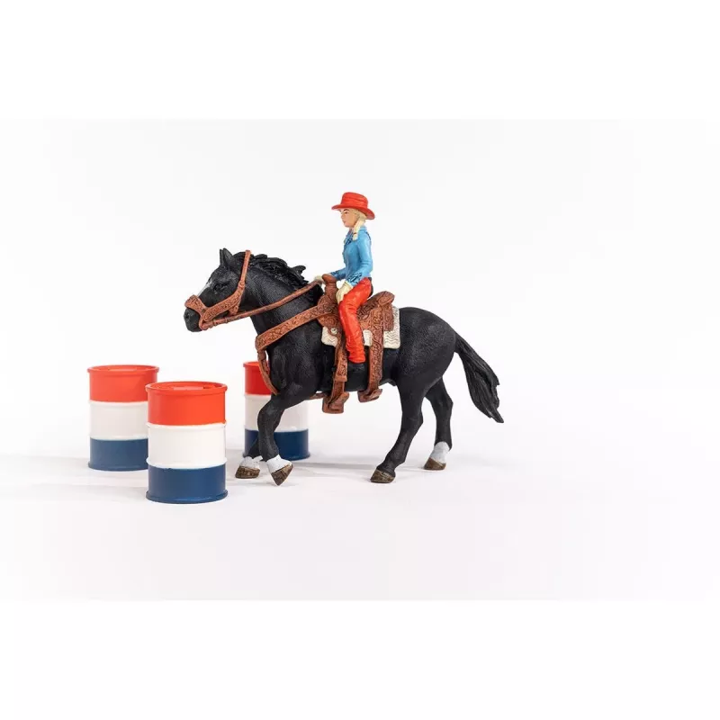 schleich Cowgirl Barrel Racing Fun, 3 lat, Wielokolorowy