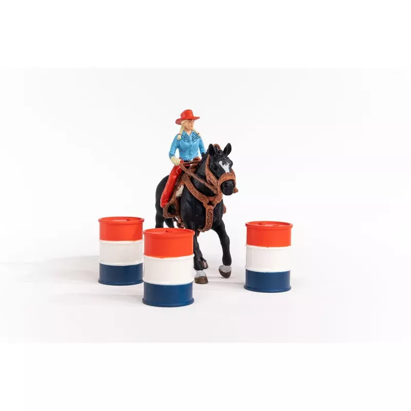 schleich Cowgirl Barrel Racing Fun, 3 lat, Wielokolorowy