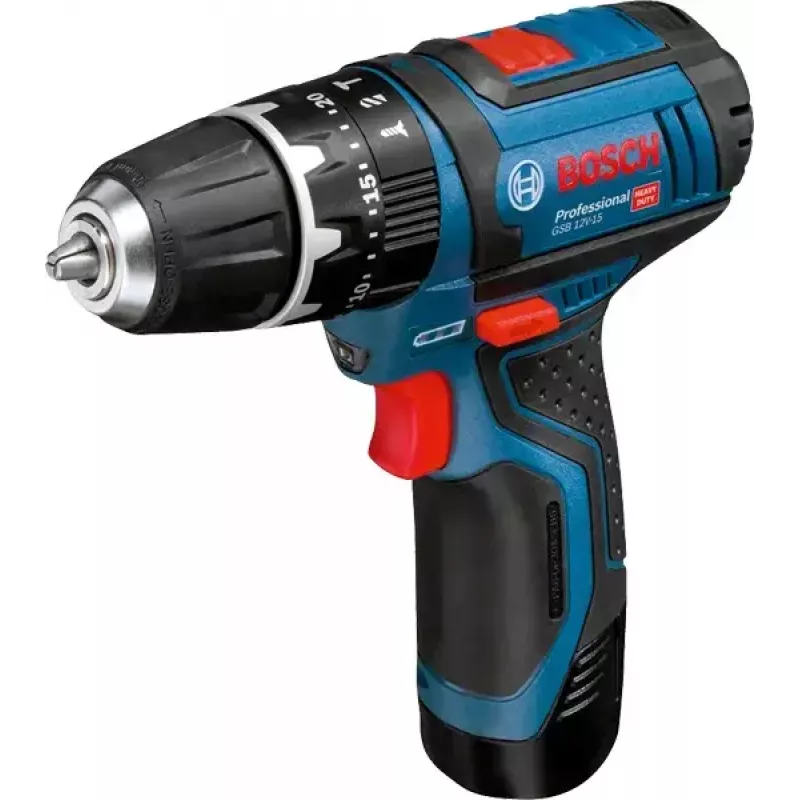 Wiertarka pistoletowa Bosch GSB 12V-15, 1300 obr./min, akumulator 2 Ah
