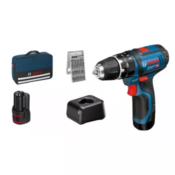 Wiertarka pistoletowa Bosch GSB 12V-15, 1300 obr./min, akumulator 2 Ah