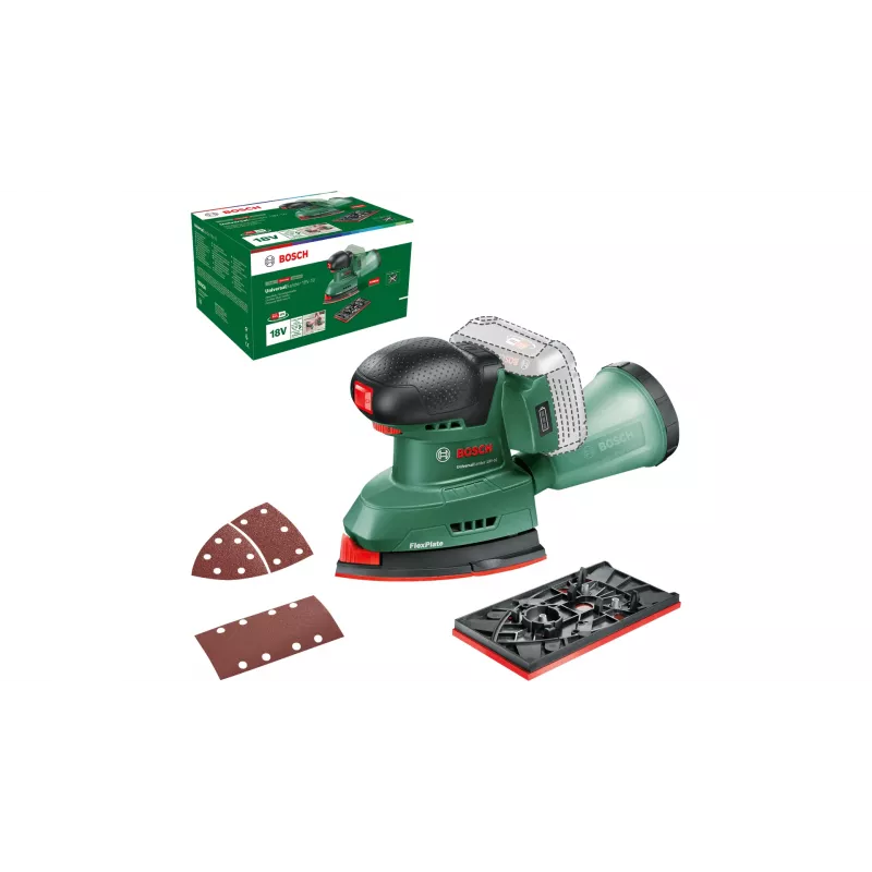 Bosch UniversalSander 18V-10 Szlifierka oscylacyjna 22000 OPM Czarny, Zielony