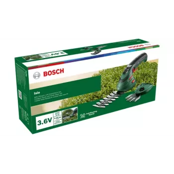 Bosch Isio bezprzewodowe nożyce do trawy 8 cm 3,6 V Litowo-jonowe (Li-Ion) Czarny, Zielony