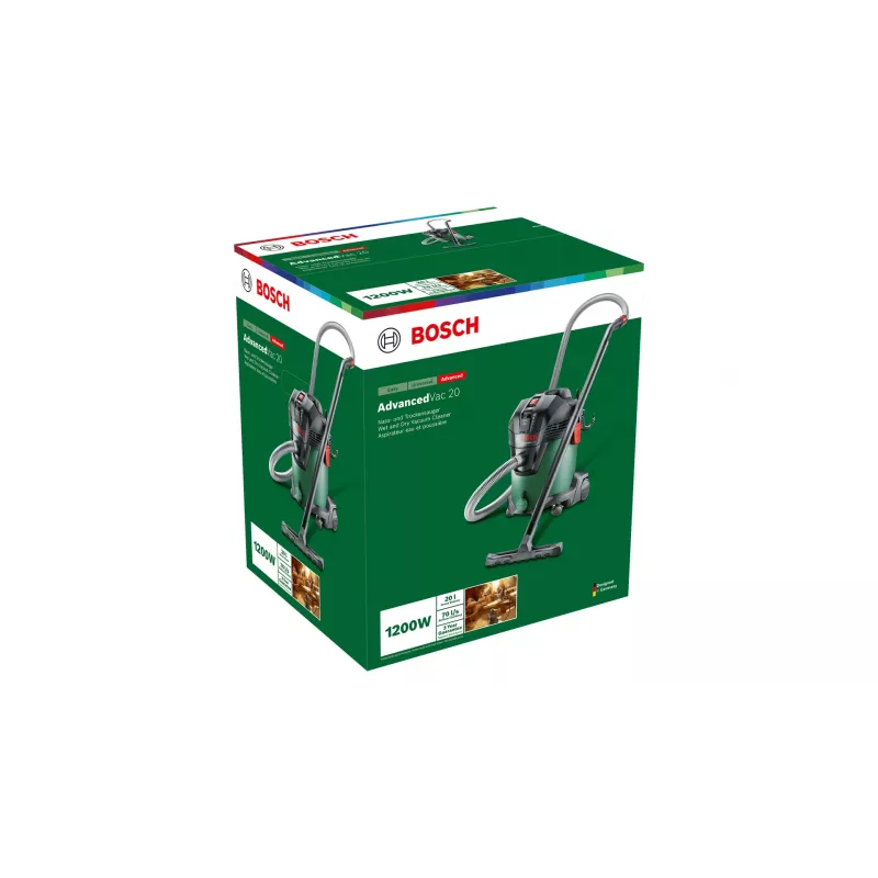 Bosch AdvancedVac 20 300 AW 20 L Czarny, Zielony