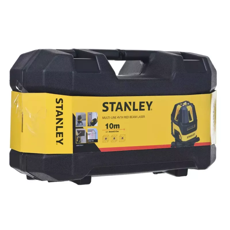 Poziomica laserowa STANLEY Multi-Line STHT77514-1 — czerwony laser, 4 pionowe i 1 pozioma linia