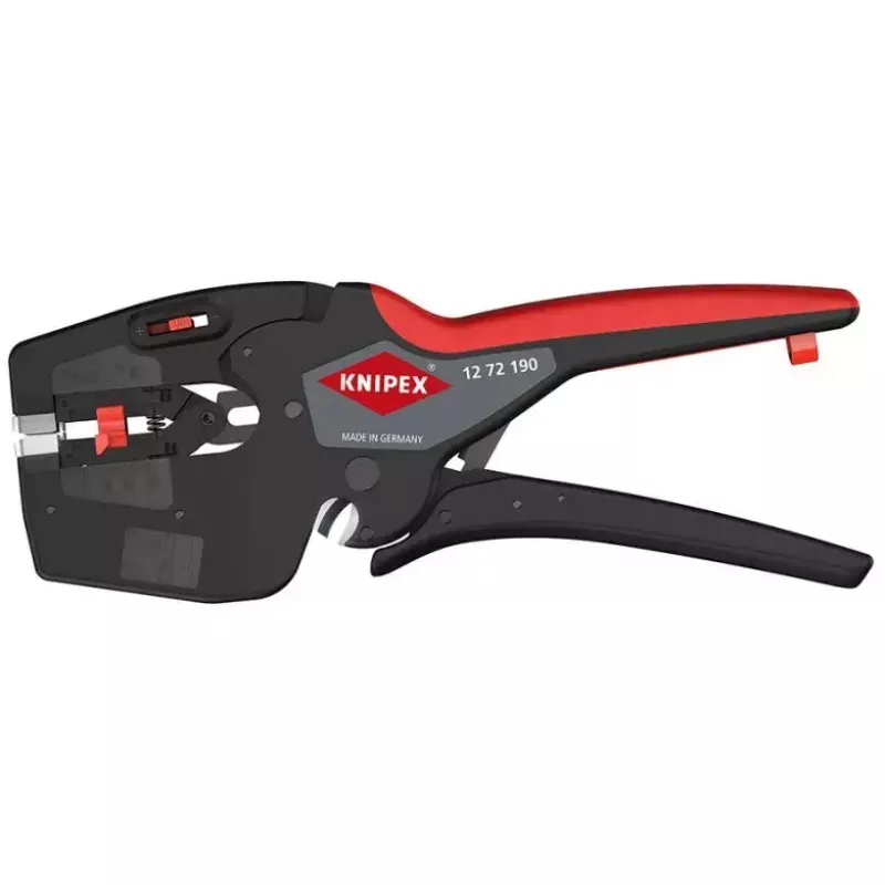Knipex 12 72 190 szczypce stal tworzywo sztuczne uchwyt czarny czerwony 190 mm