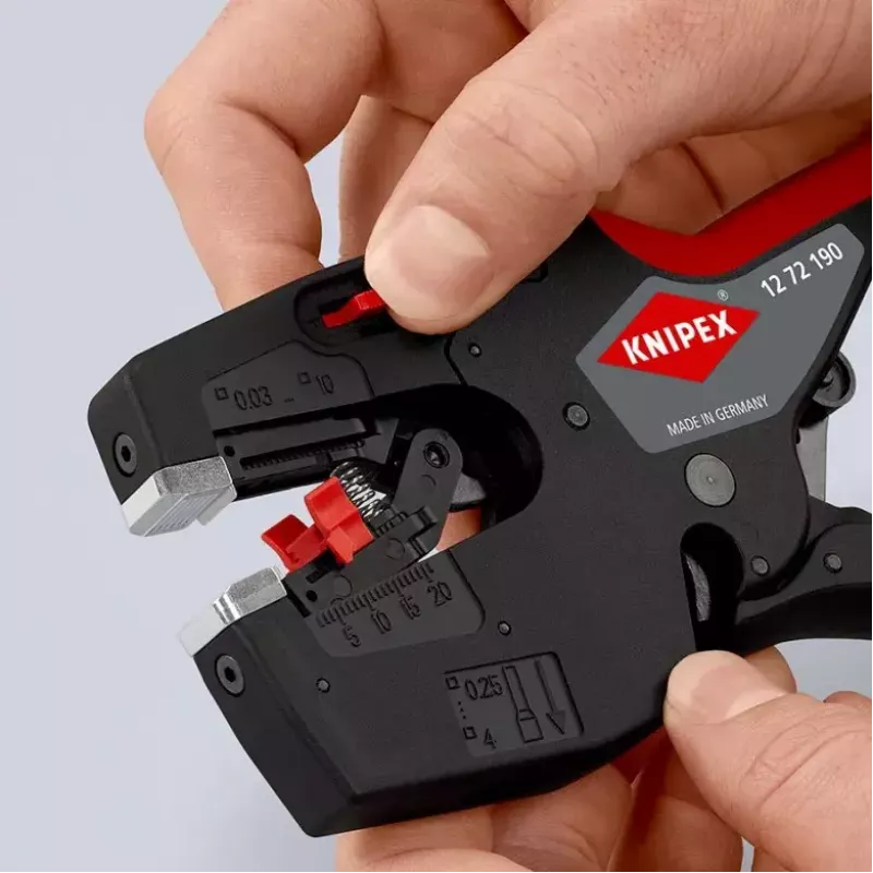 Knipex 12 72 190 szczypce stal tworzywo sztuczne uchwyt czarny czerwony 190 mm