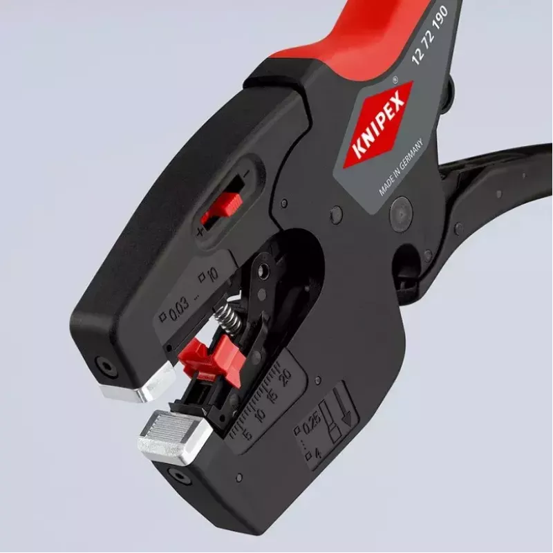 Knipex 12 72 190 szczypce stal tworzywo sztuczne uchwyt czarny czerwony 190 mm