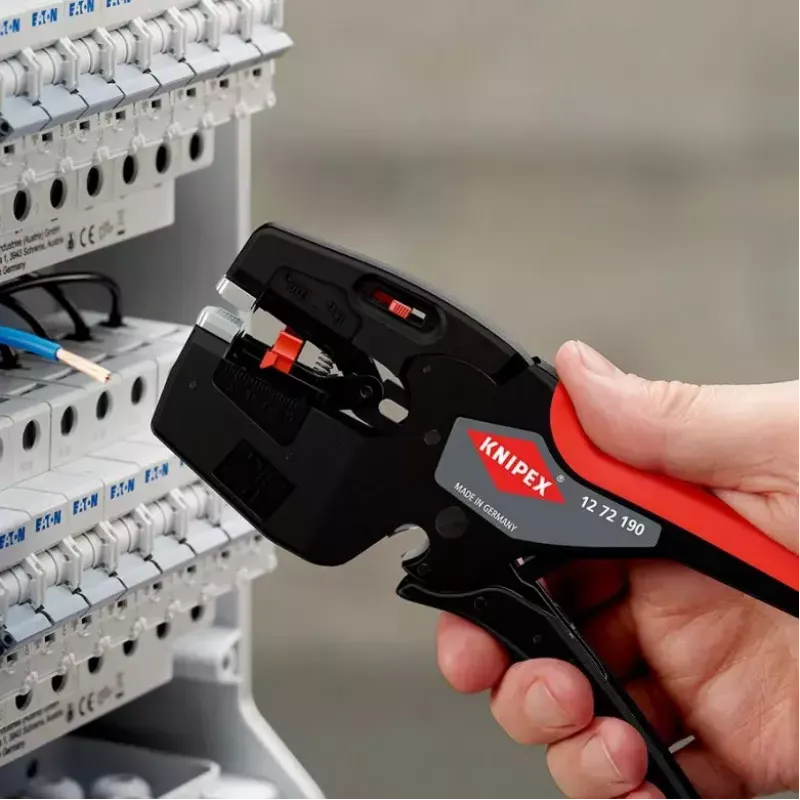 Knipex 12 72 190 szczypce stal tworzywo sztuczne uchwyt czarny czerwony 190 mm