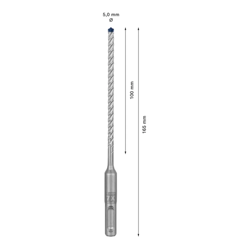 Wiertło Bosch SDS plus-7X 5 mm 165 mm