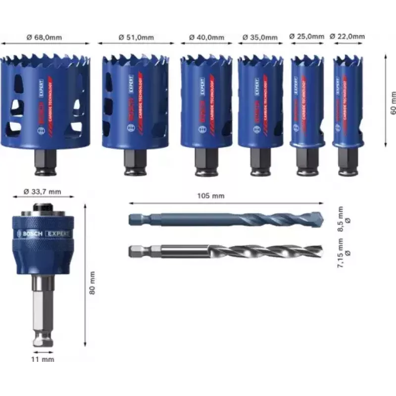 Bosch 2 608 900 446 wiertnica otworowa 6 szt.