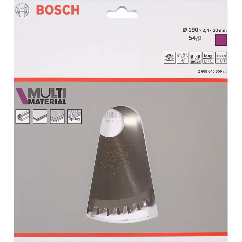 Bosch Optiline Wood Circular Saw Blades, Wood, 19 cm, Bosch, 340 g, 1 szt.