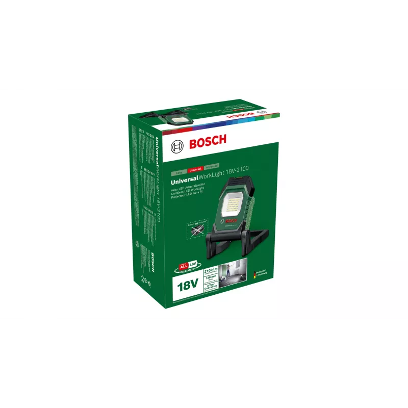 Bosch UniversalWorkLight 18V-2100 Czarny, Zielony