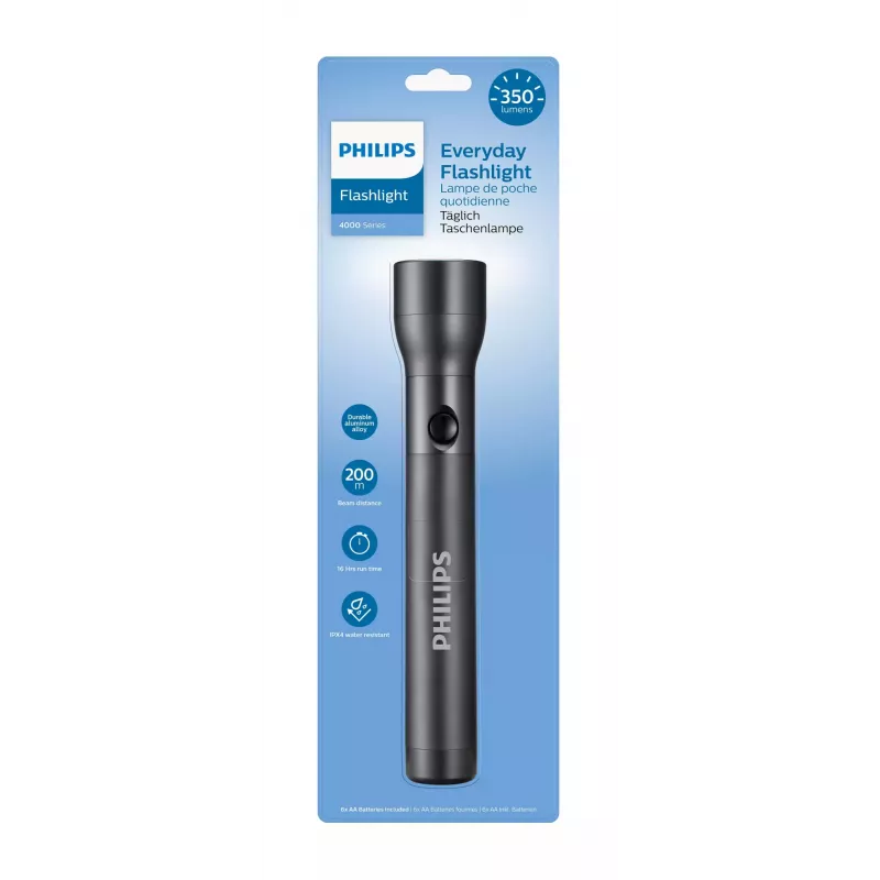 Latarka Philips SFL4003T/10 czarna Push latarka LED