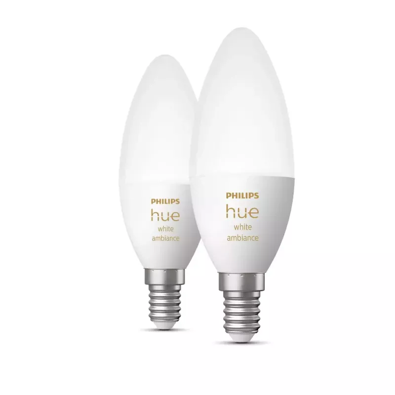Inteligentna żarówka Philips Hue biały ambience Candle E14, 5,2 W, Bluetooth/Zigbee, 39×39×117 mm