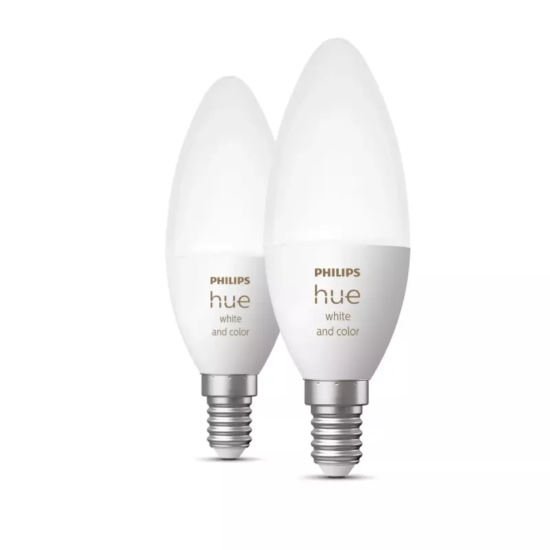 Inteligentna żarówka Philips Hue biały and colour ambience Candle E14, Bluetooth/Zigbee, 5,3 W (zestaw 2 szt.)