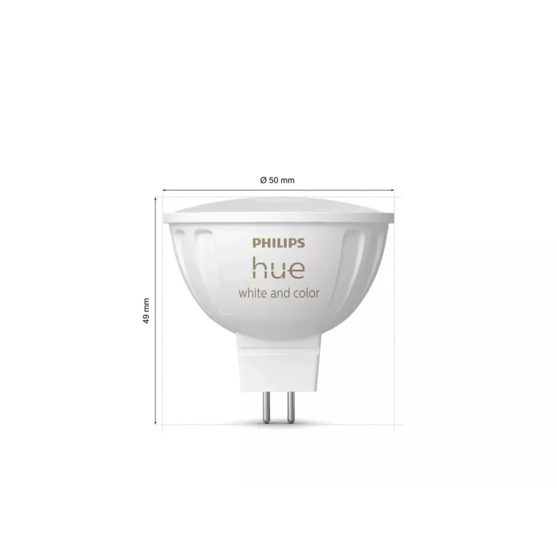 Inteligentny punkt świetlny Philips Hue biały and colour ambience MR16, GU5.3, 6,3 W, Bluetooth/Zigbee