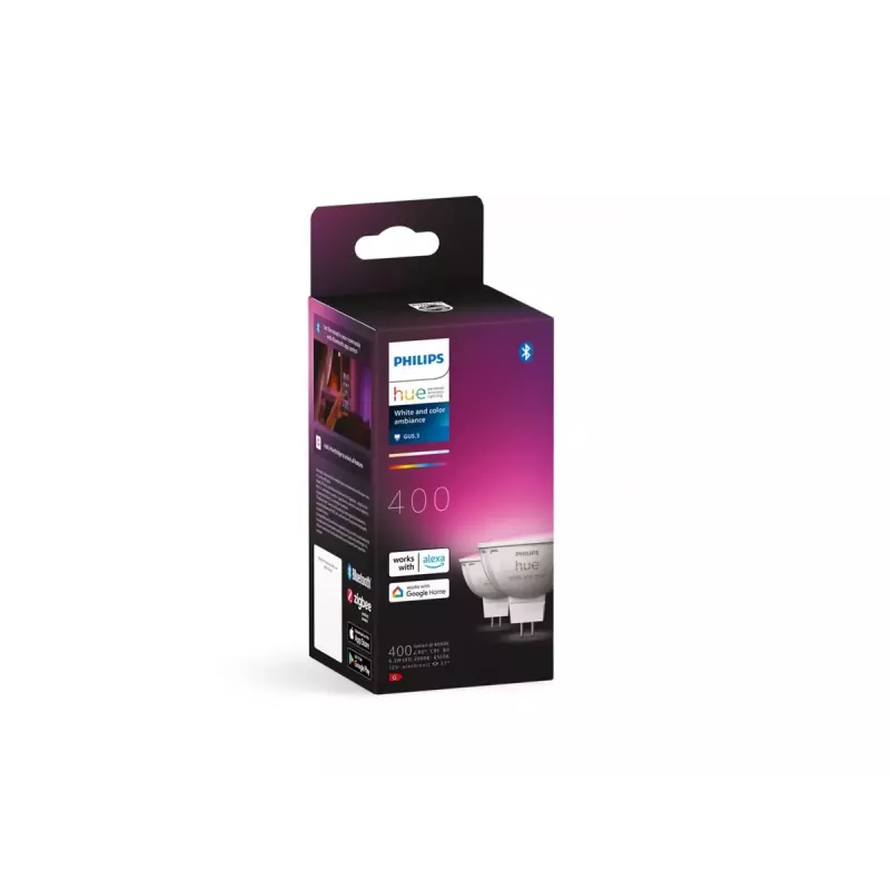 Inteligentny punkt świetlny Philips Hue biały and colour ambience MR16, GU5.3, 6,3 W, Bluetooth/Zigbee