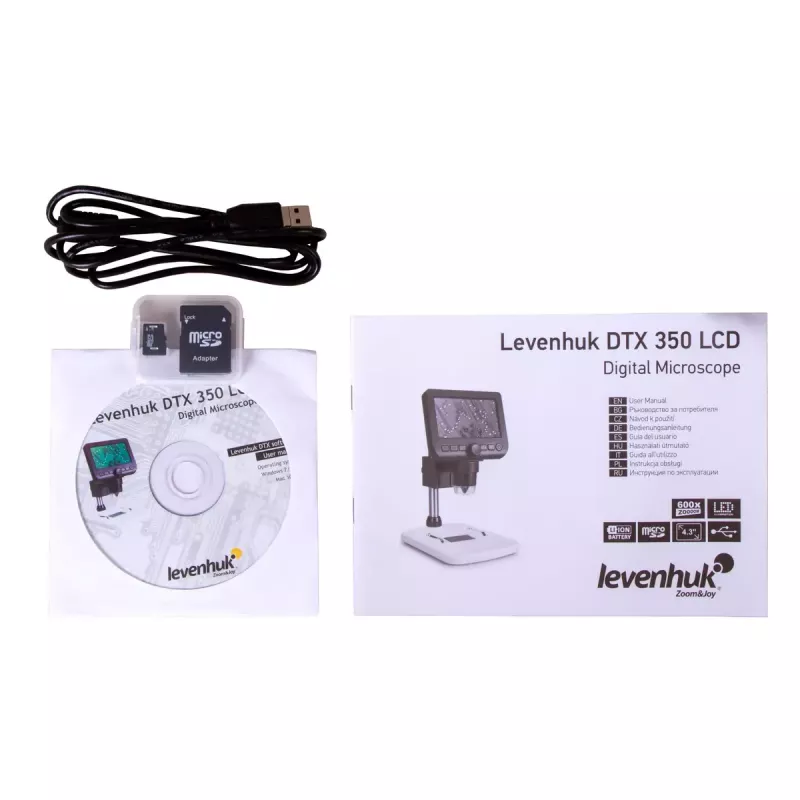 Mikroskop cyfrowy Levenhuk DTX 350 LCD 600x powiększenie