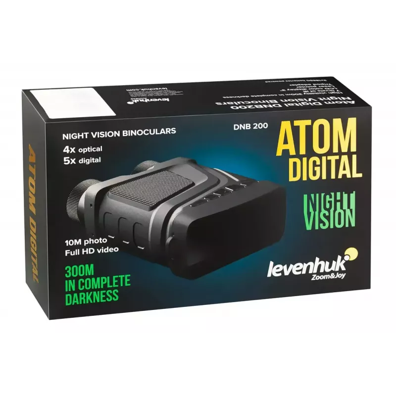 Lornetka noktowizyjna Levenhuk Atom DNB200 — powiększenie 2×, zasięg detekcji 200 m