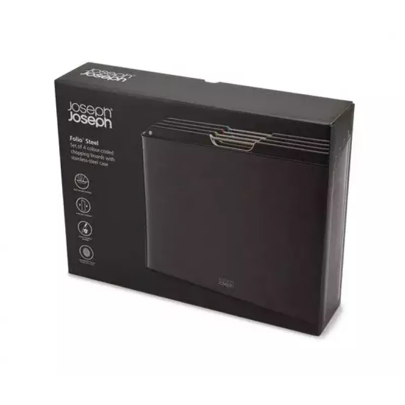Deska do krojenia Joseph Joseph Folio Steel prostokątna Carbon 356x263mm
