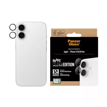 PanzerGlass ® Hoops® Osłona obiektywu aparatu Transparentna iPhone 17 | iPhone 16 | 16 Plus