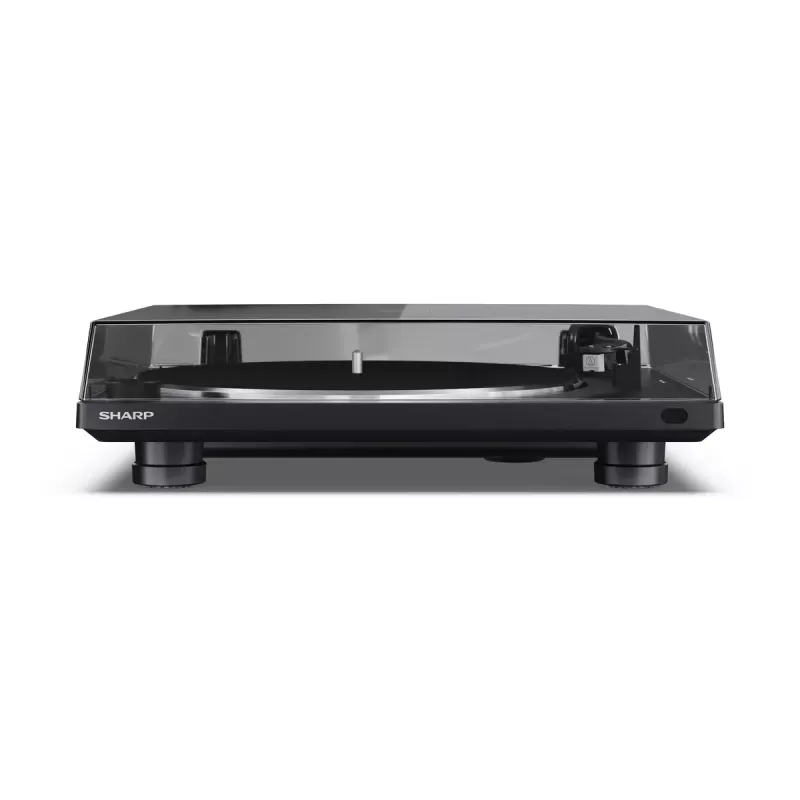Gramofon Sharp RP-TT100 czarny z napędem bezpośrednim i wyjściem USB do nagrywania cyfrowego