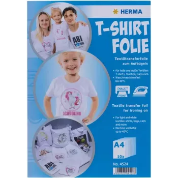 Transfer na odzież HERMA 4524 Transwer termiczny Unisex 10 szt.