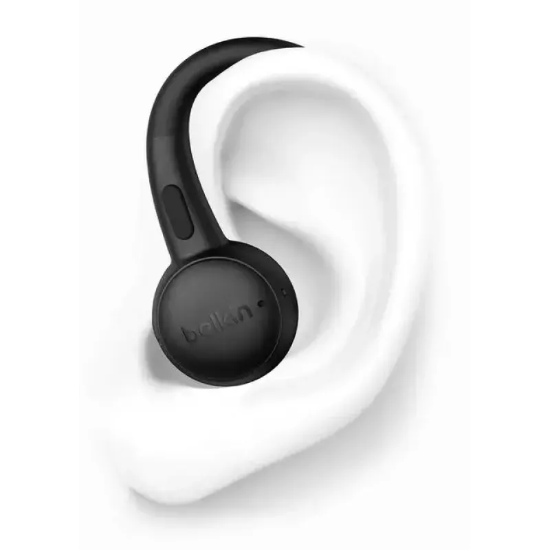 Zestaw słuchawkowy Belkin SoundForm ActiveFit przewodowy bezprzewodowy Bluetooth czarny