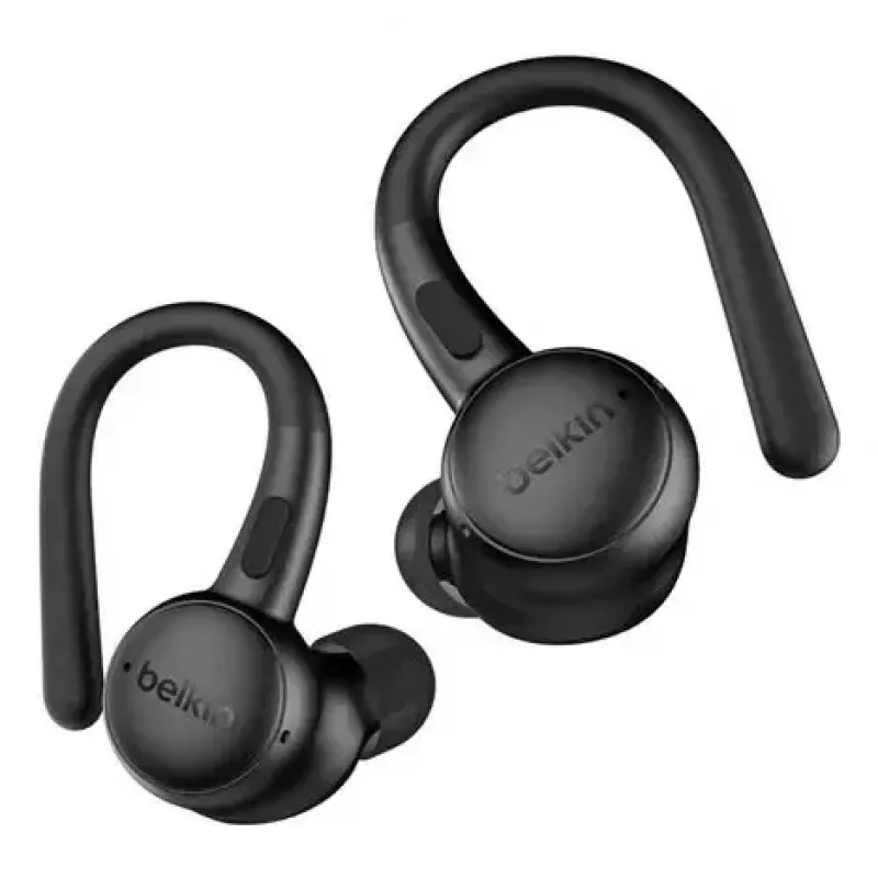 Zestaw słuchawkowy Belkin SoundForm ActiveFit przewodowy bezprzewodowy Bluetooth czarny