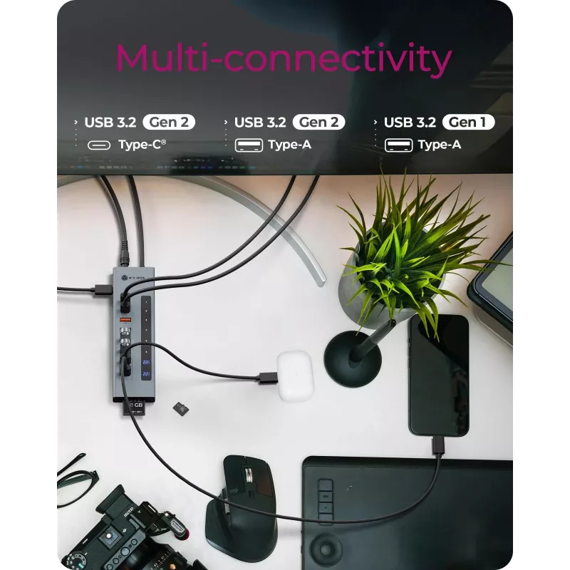 ICY BOX 11-w-1 hub USB Type-C z czytnikiem kart i PD
