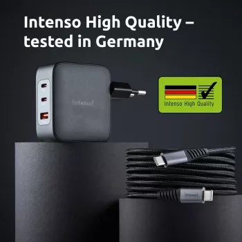 Zasilacz Intenso W100ACC+C520C 100W Szybkie ładowanie GaN Czarny