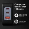 Zasilacz Intenso W100ACC+C520C 100W Szybkie ładowanie GaN Czarny