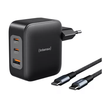 Zasilacz Intenso W100ACC+C520C 100W Szybkie ładowanie GaN Czarny
