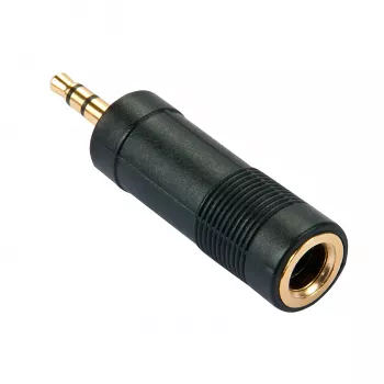 Adapter audio Lindy 3.5mm wtyk stereo męski na 6.3mm gniazdo stereo żeńskie