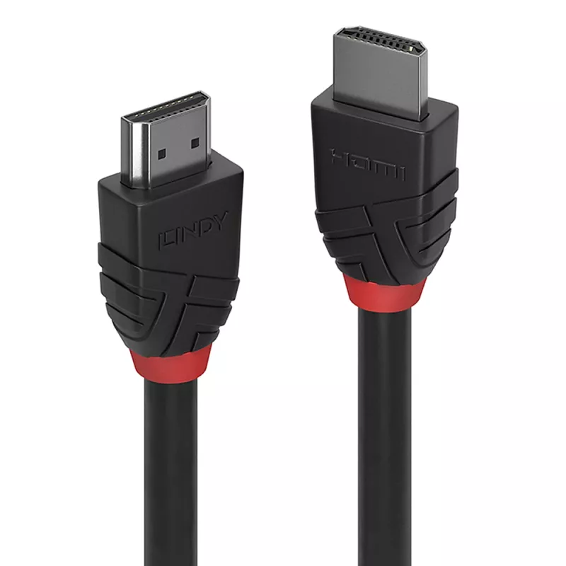 Lindy 0.5m High Speed HDMI kabel, Czarny Line