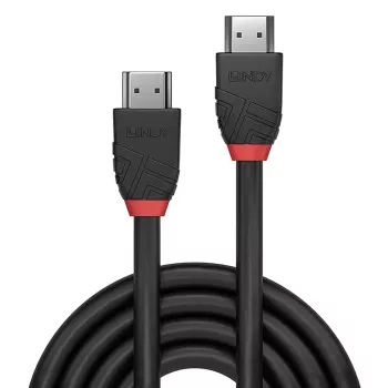 Lindy 0.5m High Speed HDMI kabel, Czarny Line