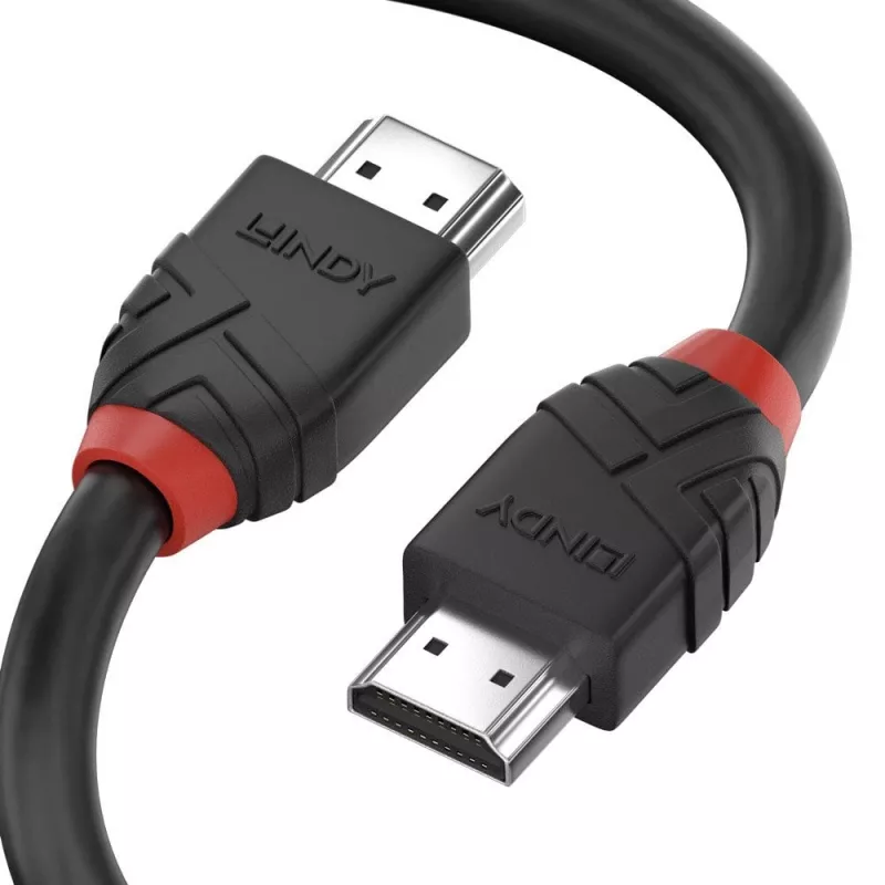 Lindy 0.5m High Speed HDMI kabel, Czarny Line