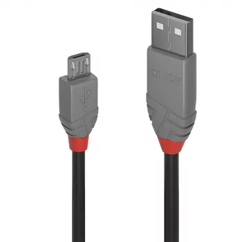 Lindy 5m USB 2.0 Typ A do Micro-B Kabel, Anthra Line