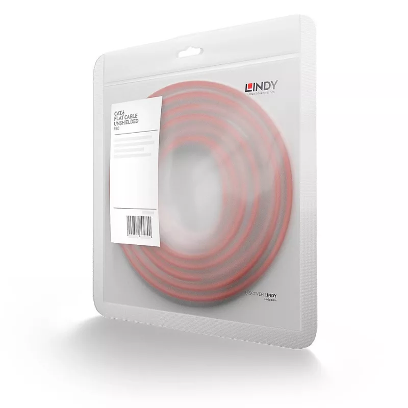 Lindy 47514 kabel sieciowy czerwony 5 m Cat6 U/UTP (UTP)