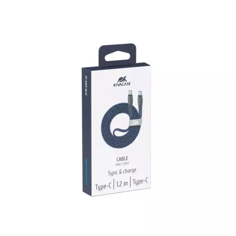 Kabel USB Rivacase PS6105 BL12 USB 2.0 1,2 m USB C Niebieski