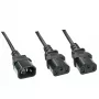Lindy 1m kabel rozdzielający IEC, IEC C14 na 2 x IEC C13
