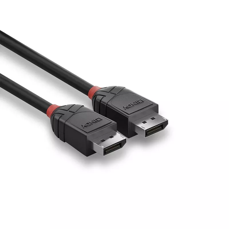 Kabel Lindy DisplayPort 1.2 0,5 m, Czarny Line