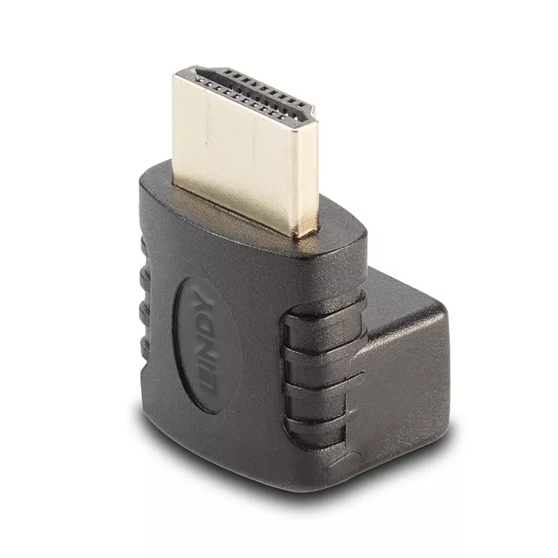 Lindy Adapter HDMI z żeńskiego na męski, kątowy 90° w dół