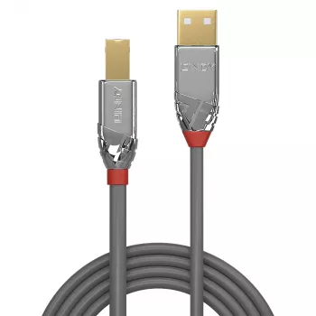 Lindy 3m USB 2.0 Type A to B kabel, Cromo Line