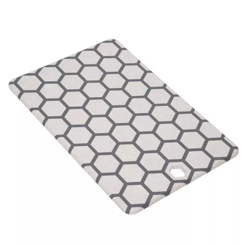 Deska do krojenia RESTO 95401 prostokątna z tworzywa sztucznego 138×200×8 mm szaro-biała