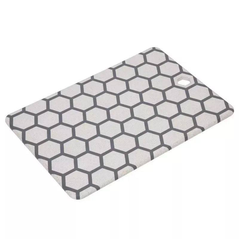 Deska do krojenia RESTO 95401 prostokątna z tworzywa sztucznego 138×200×8 mm szaro-biała