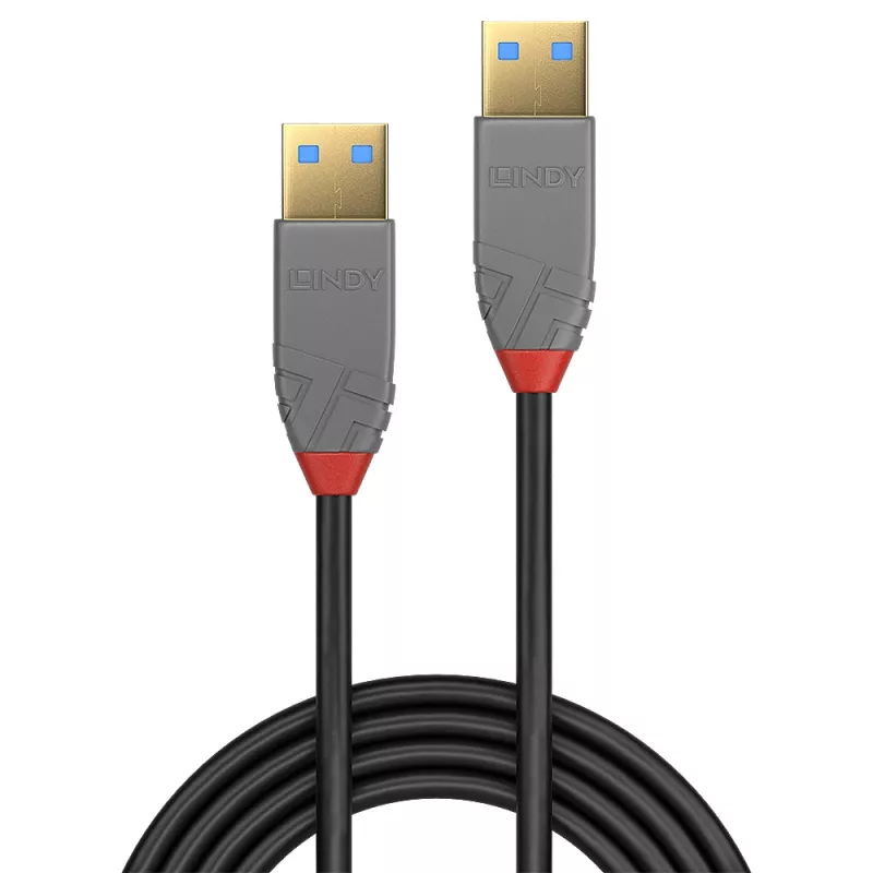Kabel USB Lindy 5m USB 3.2 Typ A 5Gbps Anthra Line